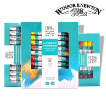 Windsor Newton painter 24 color acrylic set 12 18 color hand painted wall painting textile painting paint waterproof