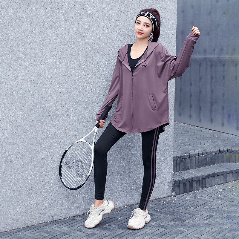 Long Sleeve Sports Suit Woman Plus Hypertrophy Size Fat Mm Loose Casual Breathable Yoga Gym Fitness Room Running Speed Dry Clothes