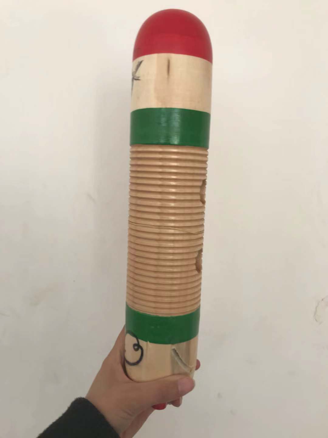 Ưu đãi đặc biệt nhạc cụ gõ Orff trẻ em bằng gỗ ếch thẳng máng cá ếch ống giáo dục sớm đồ chơi âm nhạc bộ trống jazz drum cho bé
