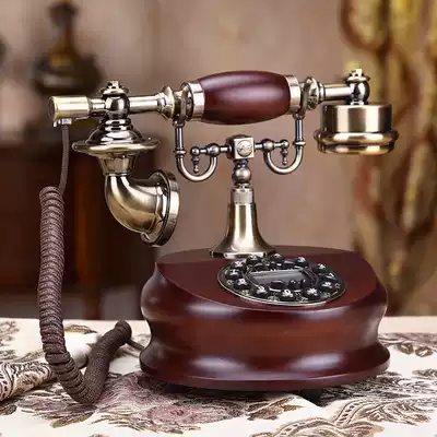 Muyuzhen European style solid wood telephone antique telephone landline old retro telephone American home landline