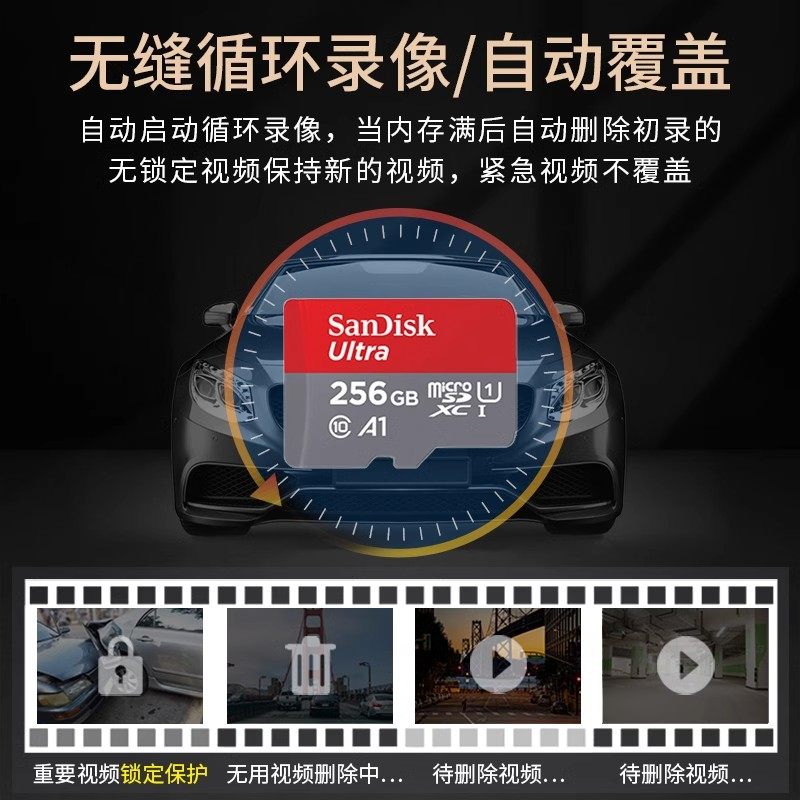 Sandisk Tf Card 256g Memory Card 128g Mobile Phone Storage Card 512g Surveillance Camera Recorder Dedicated 64g