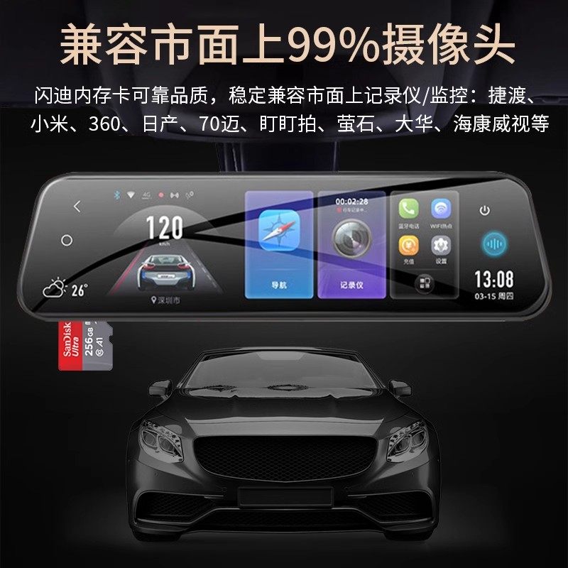 Sandisk Tf Card 256g Memory Card 128g Mobile Phone Storage Card 512g Surveillance Camera Recorder Dedicated 64g