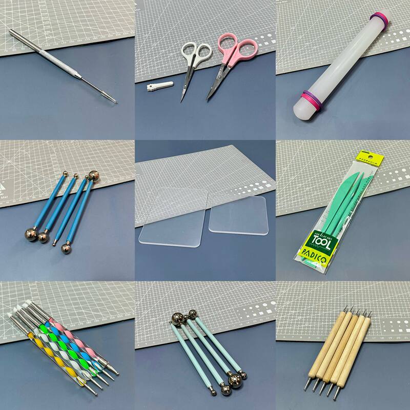 Ultra-Light Clay Tools: Clay Pressing Board, Acrylic Sheet, Pressing Board, Rolling Strip, DIY Spherical Tool, Clay Pressing Stick