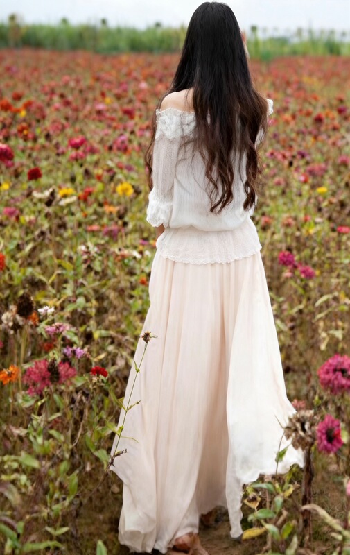 Spring, Summer and Autumn Bohemian Long Skirt 8m Oversized Slimming Chiffon Skirt 8m Chiffon Half Skirt Wedding Dress a