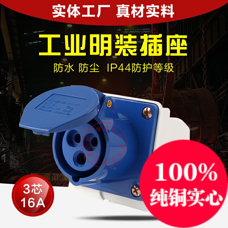 Set to make industrial socket distribution box Site Outdoor Rain-proof 220v Hand industrial box zero explosion-proof socket electric box