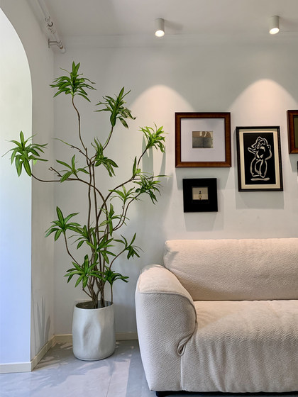 Haohongjingpin Lily Bamboo Artificial Green Plant Indoor Living Room Simulated Tree High-End Light Luxury Flower Large Floor-Standing Potted Plant