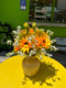 Sunflower Artificial Flowers with a High-End Feel, Faux Bouquet in a Vintage Style for Living Room and Dining Table Decoration, Cream-Style Arrangement