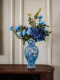 Hydrangea Blueberry Fruit Artificial Bouquet Fake Flowers Dining Table Entrance Living Room Decorative Ornaments High-End Realistic Retro Vase