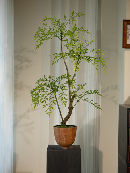 Artificial Green Plant with a High-End Feel, Suitable for Living Room and Tea Room, Potted Fake Flowers, Decorative Ornaments, Soft Decoration, Song Dynasty Aesthetics