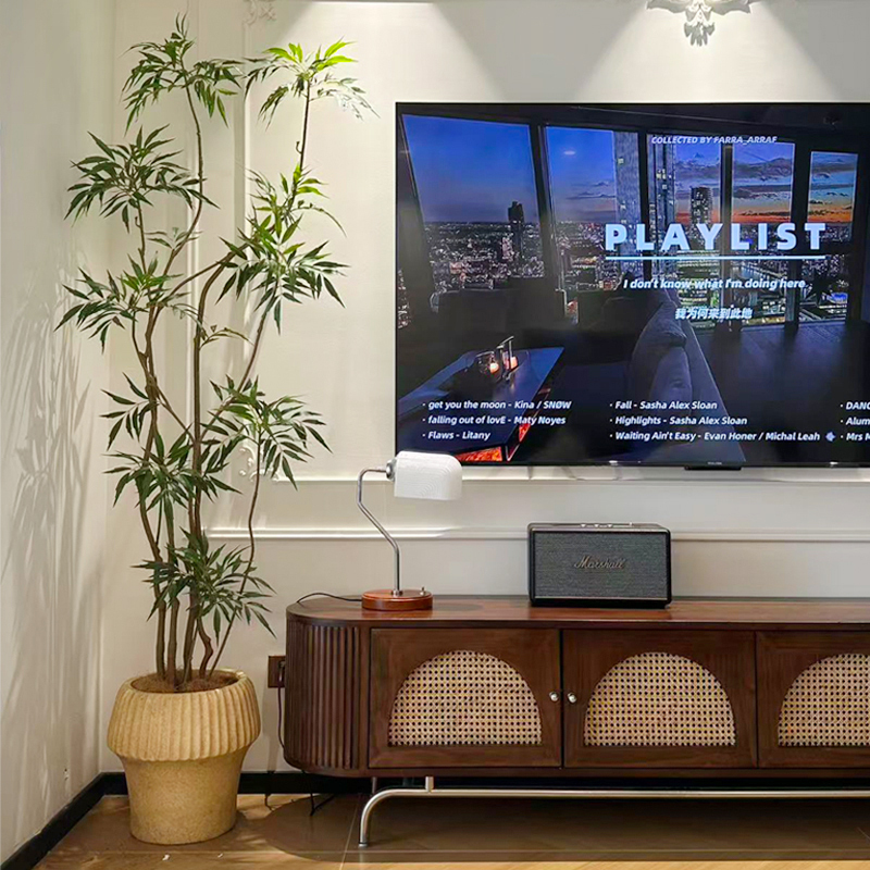 Haohong Jingpin Huangtianzhu Artificial Green Plant, High-End Light Luxury, Mid-Century Style Living Room Decoration, Fake Tree, Large Floor-Standing Potted Plant