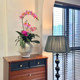 High-Quality Artificial Phalaenopsis Orchid with a Wet Look, Potted Plant Decoration, Faux Floral Arrangement, Light Luxury for the Living Room