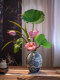 Haohong Jingpin Lotus Artificial Flower, High-End and Realistic, New Chinese Style Entrance Hall, Tea Room, Dining Table Decoration, Fake Flower Arrangement