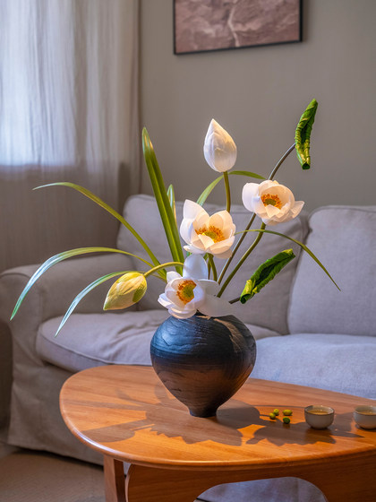 Haohong Jingpin Lotus Artificial Flower Arrangement, Light Luxury High-End Song Dynasty Aesthetics, Entrance Hall, Living Room, Dining Table Decoration