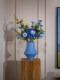 Hydrangea Blueberry Fruit Artificial Bouquet Fake Flowers Dining Table Entrance Living Room Decorative Ornaments High-End Realistic Retro Vase