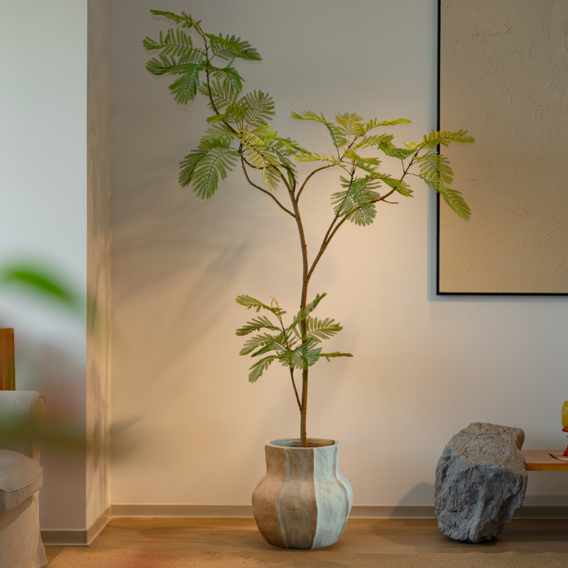 High-Quality Artificial Green Plant for Floor Decoration in Hotel Living Room, Vintage Style Potted Landscape Decoration, Monkey-Bread Tree High-Quality Artificial Green Plant for Floor Decoration in Hotel Living Room, Vintage Style Potted Landscape Decoration, Monkey-Bread Tree
