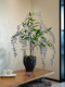 Blue and Pink Silk Jasmine Artificial Green Plant Fake Flower for Living and Dining Room, High-End Realistic Touch, Small Vintage Decorative Ornament