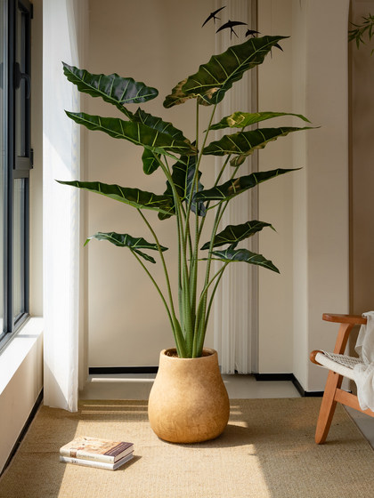 High-End Large Artificial Green Plant, Fake Potted Plant, Realistic Atmosphere for Living Room and Tea Room