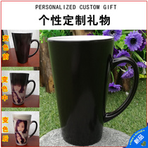 Color changing Cup custom photo water Cup couple diy Starry Sky heating ceramic Mark tea cup creative trend gift