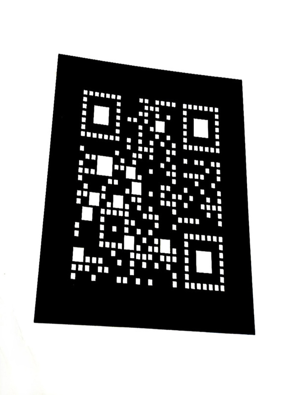 Ambulance Identification Qr Code for Information Inquiry, Spray-Painted Hollow-Out Lettering Template, Number-Letter Pattern