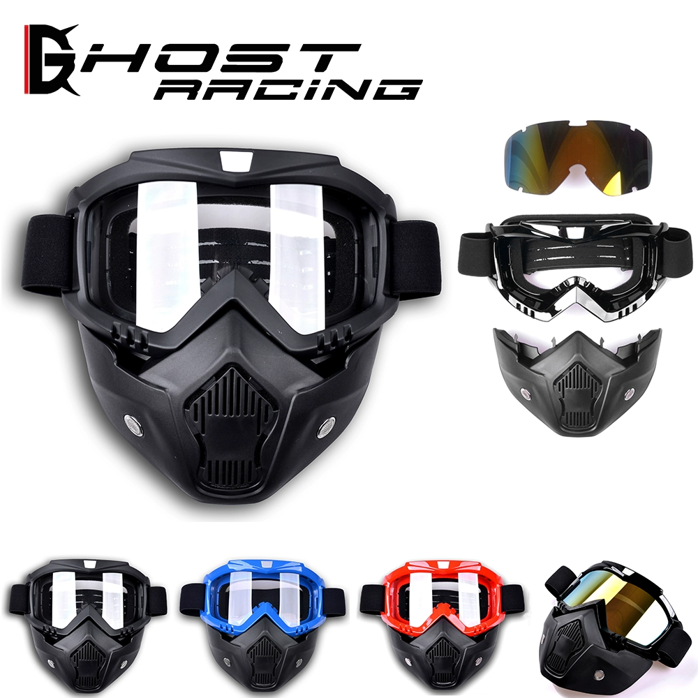 GHOST RACING Motlon mặt nạ mũ bảo hiểm chống bụi kính nửa mặt nạ mũ bảo hiểm FW01 - Xe máy Rider thiết bị