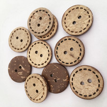 100 grain packs 20mm coconut shell button sweater doll clothes buttoned round two eyes Buttoned Children Kindergarten Hand Diy