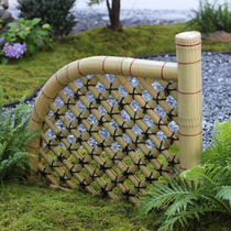 Guangyue Temple bamboo fence fence fence outdoor room bamboo railing fence fence bamboo weaving partition wall screen