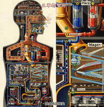 Interesting human body structure imitating industrial style high-definition diagram
