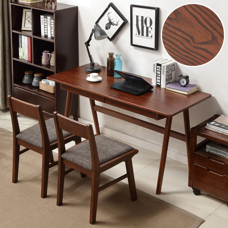 Nordic solid wood desk minimalist modern desk Home bedroom computer desk pen electric table and chairs