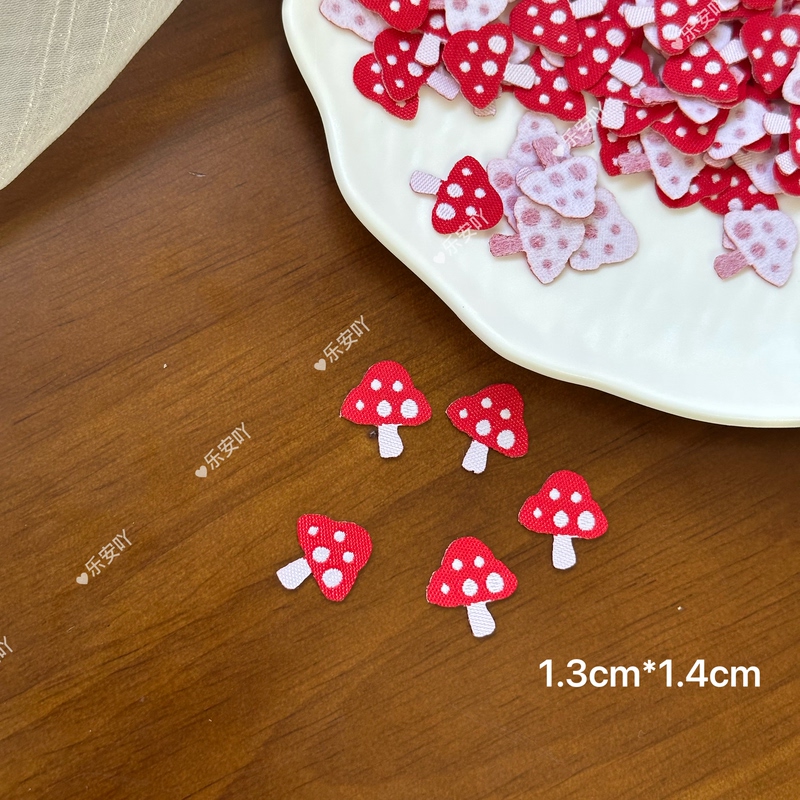 Handmade DIY Mini Mushroom Fabric Patch Without Glue