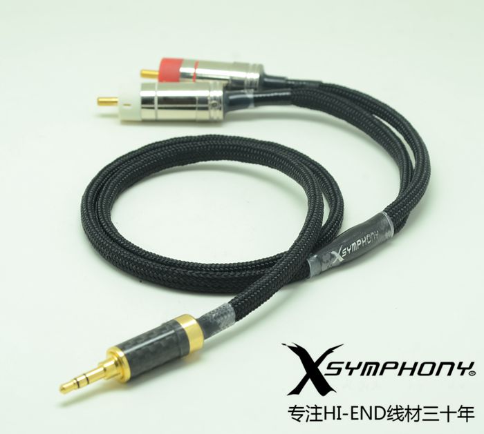 French XSYMPHONY symphony PCOCC single crystal copper 3 5 to RCA one-point two audio signal cable