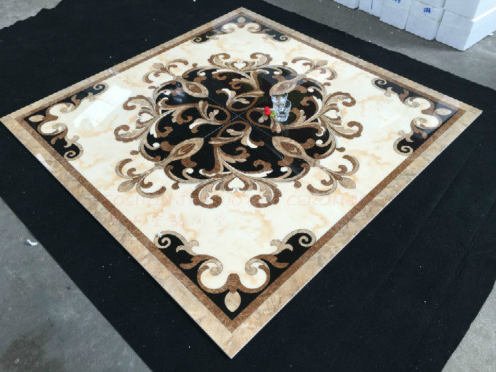 Imitation water knife jigsaw puzzle brick drawing room tea table tiles parquet in the family light aisle throwing crystal brick carpet parquet brick