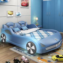 Car bed child boy bed single bed with guardrail bed artifact cartoon bed car shape racing car type