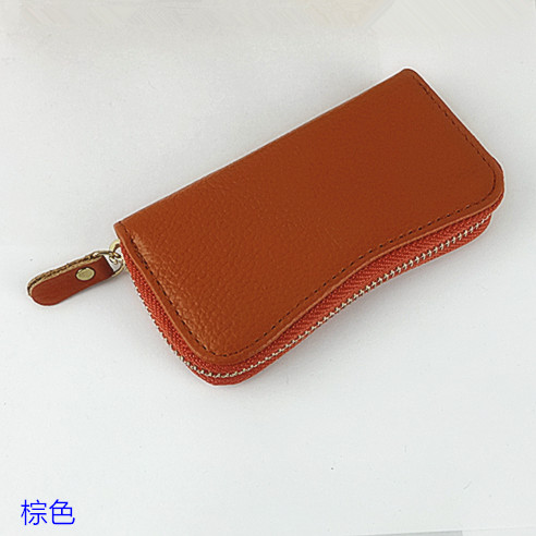 Túi da đặc biệt khóa kéo túi da Túi chìa khóa xe túi chìa khóa unisex túi nhỏ ví đựng chìa khóa