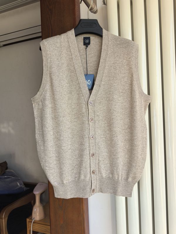Foreign Trade Original Cashmere Blended Sleeveless Knitted Vest Cardigan Bat Shirt Couple Style