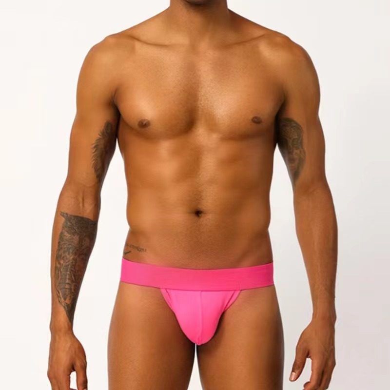 Gvzpea men's double thong sexy cotton solid color u-convex breathable hip-lifting slim-fit double thong underwear