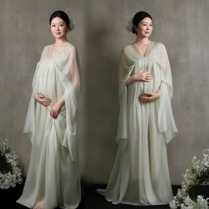 New Style Maternity Photography Clothing for Photo Studios, Beautiful Maternity Tube Top White High-End Dress for Pregnant Women