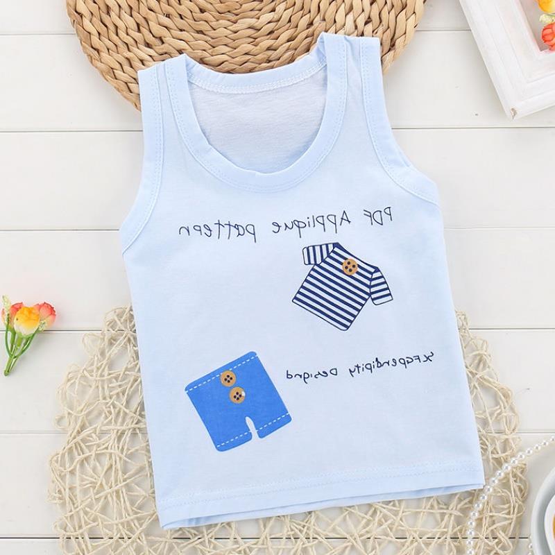 . Sling sơ sinh thoải mái cho trẻ em Hàn Quốc phiên bản của vest mềm tay giữa con T-shirt mùa hè sản phẩm mới nam và cô gái nhỏ.