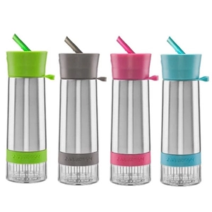 Американская чашка для сока ZingAnything Aqua Zinger, портативная красочная чашка для воды с лимоном из нержавеющей стали, креативная чашка для воды