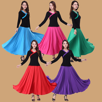 2019 autumn and winter new square dance clothing new suit dance clothing Hanfu long dress Xinjiang dance dress