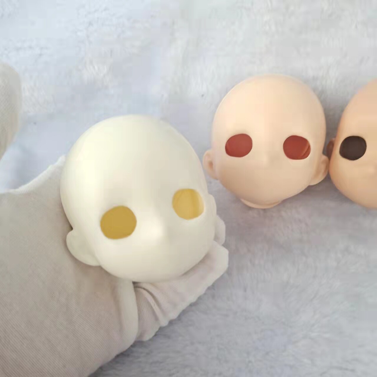 Self-made two-dimensional BJD makeup head, slightly flawed white head, can be matched with general six-point BJD body, three skin types - Taobao