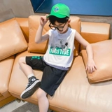 Летняя одежда без рукавов, жилет, детский комплект для мальчиков, 2020, подходит для подростков, популярно в интернете, в корейском стиле