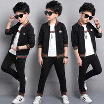  Childrens clothing boys spring suit 2021 new childrens sports early spring middle school boys boys two-piece set 12 years old 13