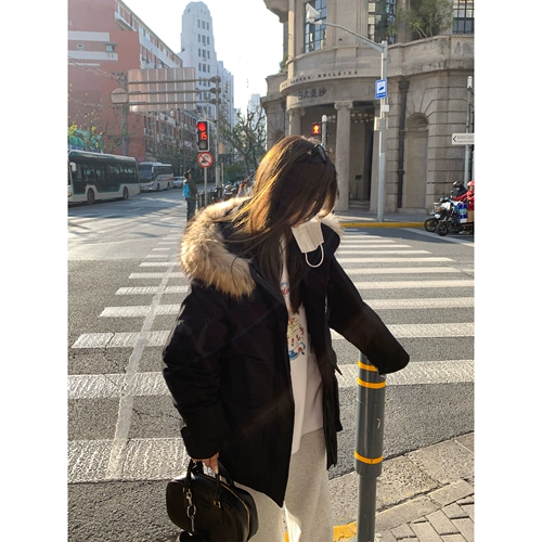 Hhyii римский полете Ravooda Mao Terring Работники Преодолеть женские зимние таблетки белой утки густой куртка вниз.