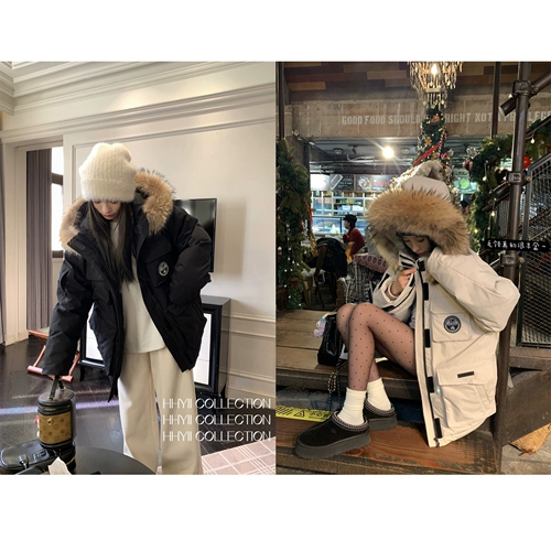 Hhyii римский полете Ravooda Mao Terring Работники Преодолеть женские зимние таблетки белой утки густой куртка вниз.