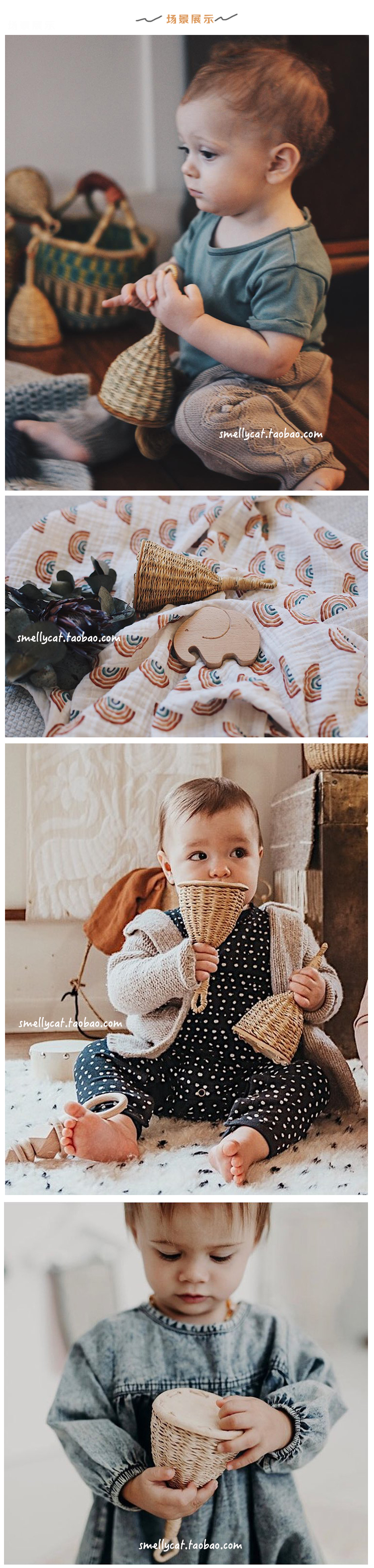 [giỏ cát smellycat] Châu Phi nhập khẩu thủ công dệt nhạc cụ truyền thống giỏ cát bé đồ chơi rigs in - Đồ chơi nhạc cụ cho trẻ em đàn organ đồ chơi cho be