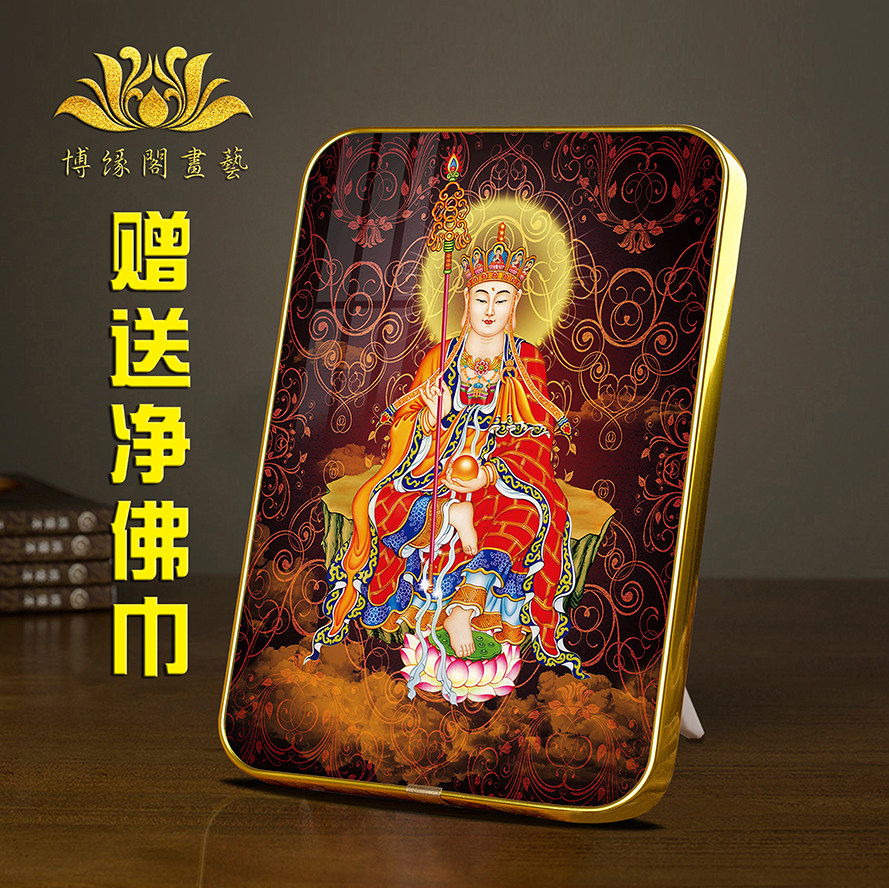 The statue of the Buddha of Jizo The Statue of the Bodhisattva of the King of Nanwu Jizo is hung with a painting of the Bodhisattva of Jizo