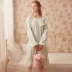 ROSETREE Princess Nightdress Women Winter Cotton Dễ thương Dịch vụ tại nhà Mùa thu Phim hoạt hình dài tay Nhật Bản đầm nhung đẹp Đêm đầm