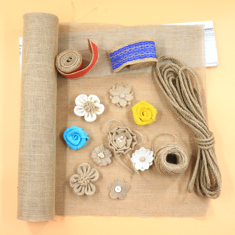 Kindergarten Huanchuang linen wall decoration Handmade DIY materials Art area works background environment wall decoration charm