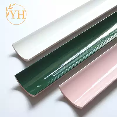 Dark green shade line edge strip ARC ARC tile edge waist line Net red bar background wall long brick