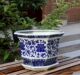 ດອກໃຫຍ່ຂະໜາດໃຫຍ່ pot tree peacock blue ceramic home outdoor pot deep round bottom outdoor courtyard large mouth outdoor ປາກກ້ວາງ